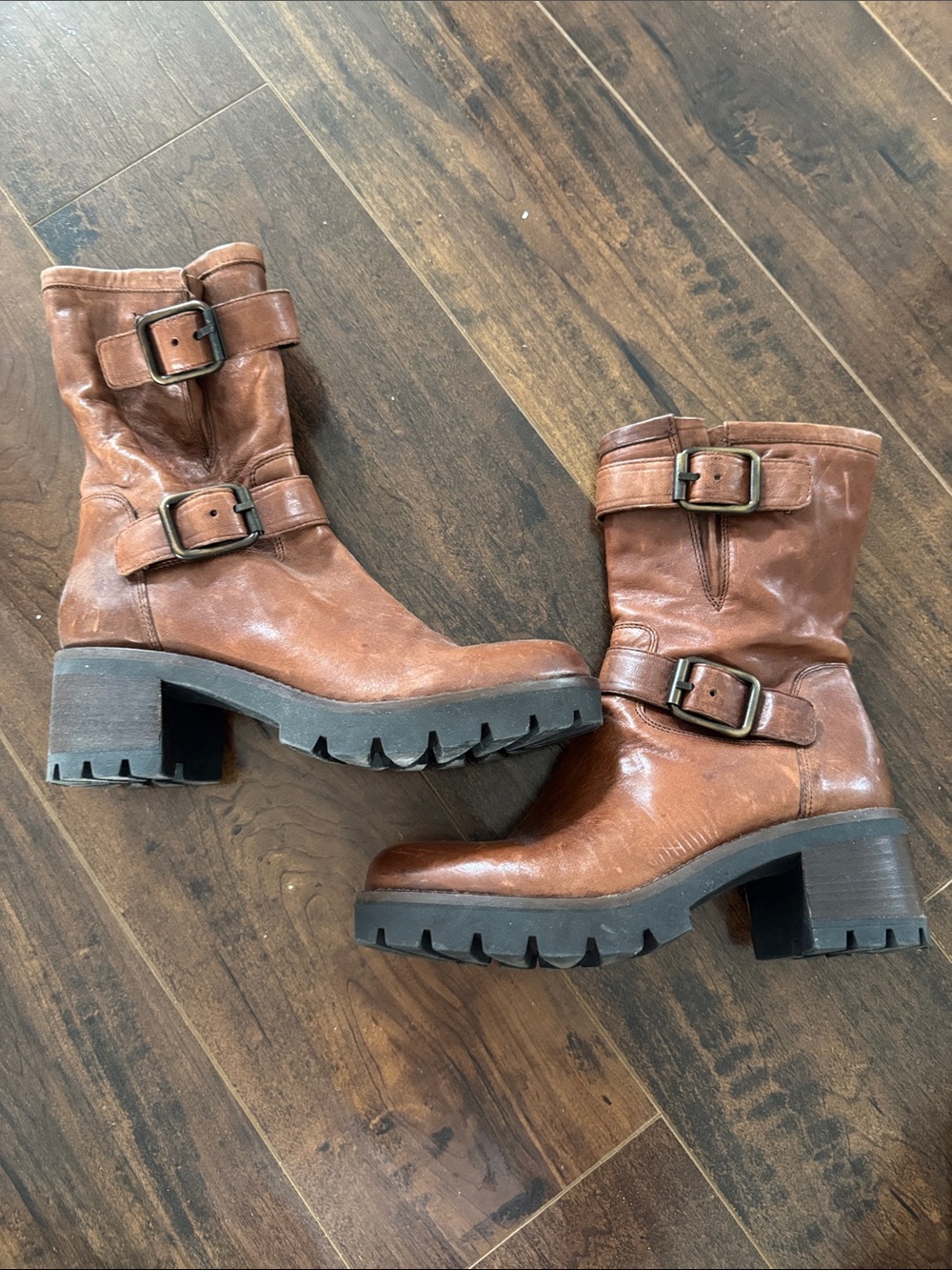 Women's Celtic & Co. Block Heel Biker Boots